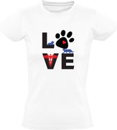 T-shirt Femme Amour | docteur | docteur | chat | vétérinaire | chat | chien | animal domestique | jambe | journée des animaux | animal | amoureux | Blanc
