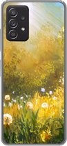 Geschikt voor Samsung galaxy a73 hoesje - Bloemen - Zomer - Aquarel - Siliconen Telefoonhoesje