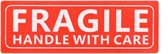 Stickers Fragile "MULTIPLAZA" - 25 stuks - rood - transport - pakket - verhuizen - handle with care - breekbaar - waarschuwing