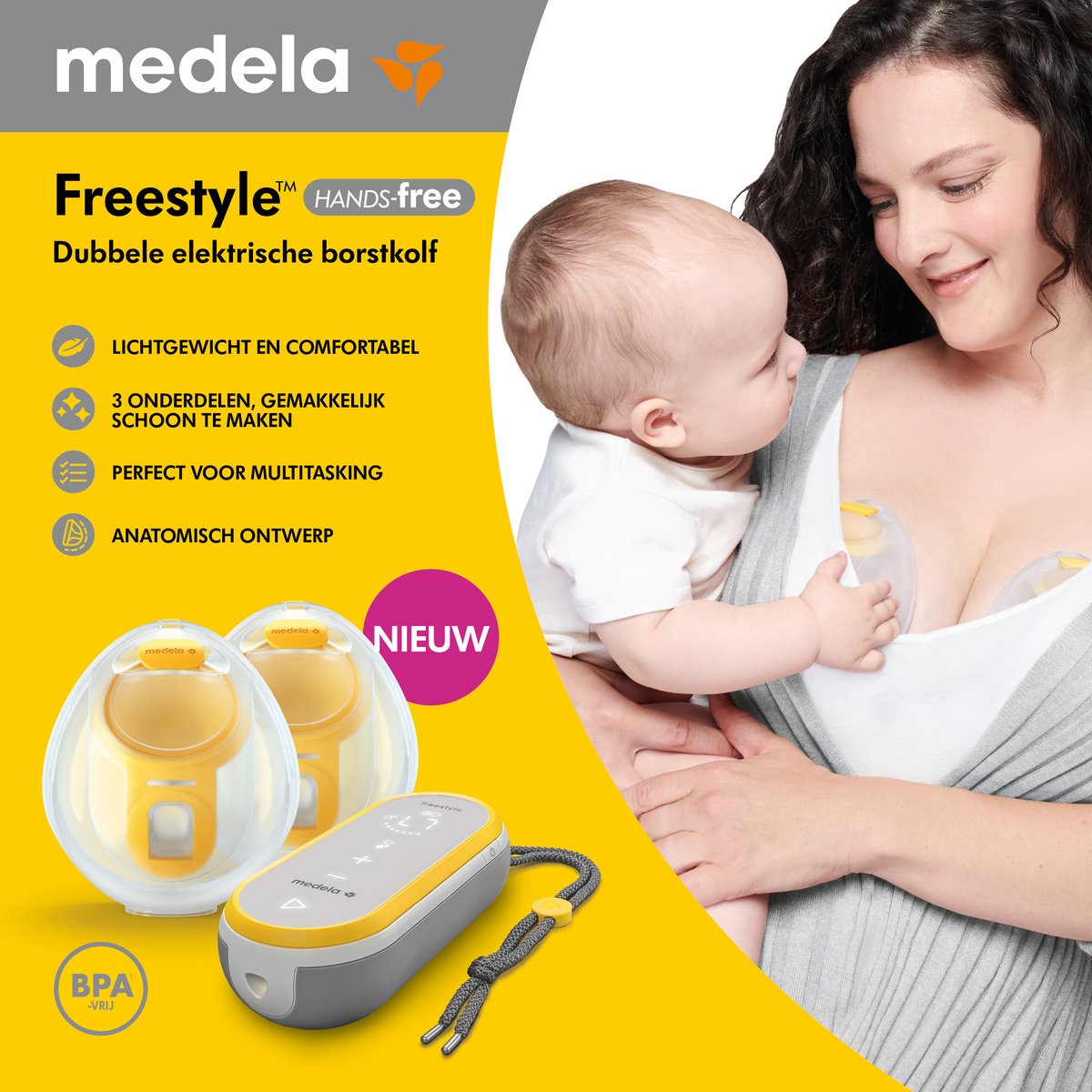 smog Vertrek naar esthetisch Medela Freestyle Hands-Free borstkolf – Dubbele elektrische handsfree  borstkolf –... | bol.com