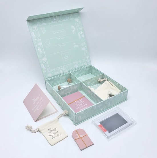 LUVION® Baby Memory Box - Herinneringsdoos - Baby Geschenkset - Kraamcadeau - Babyshower – 23 delig Cadeau - Jongen - Meisje