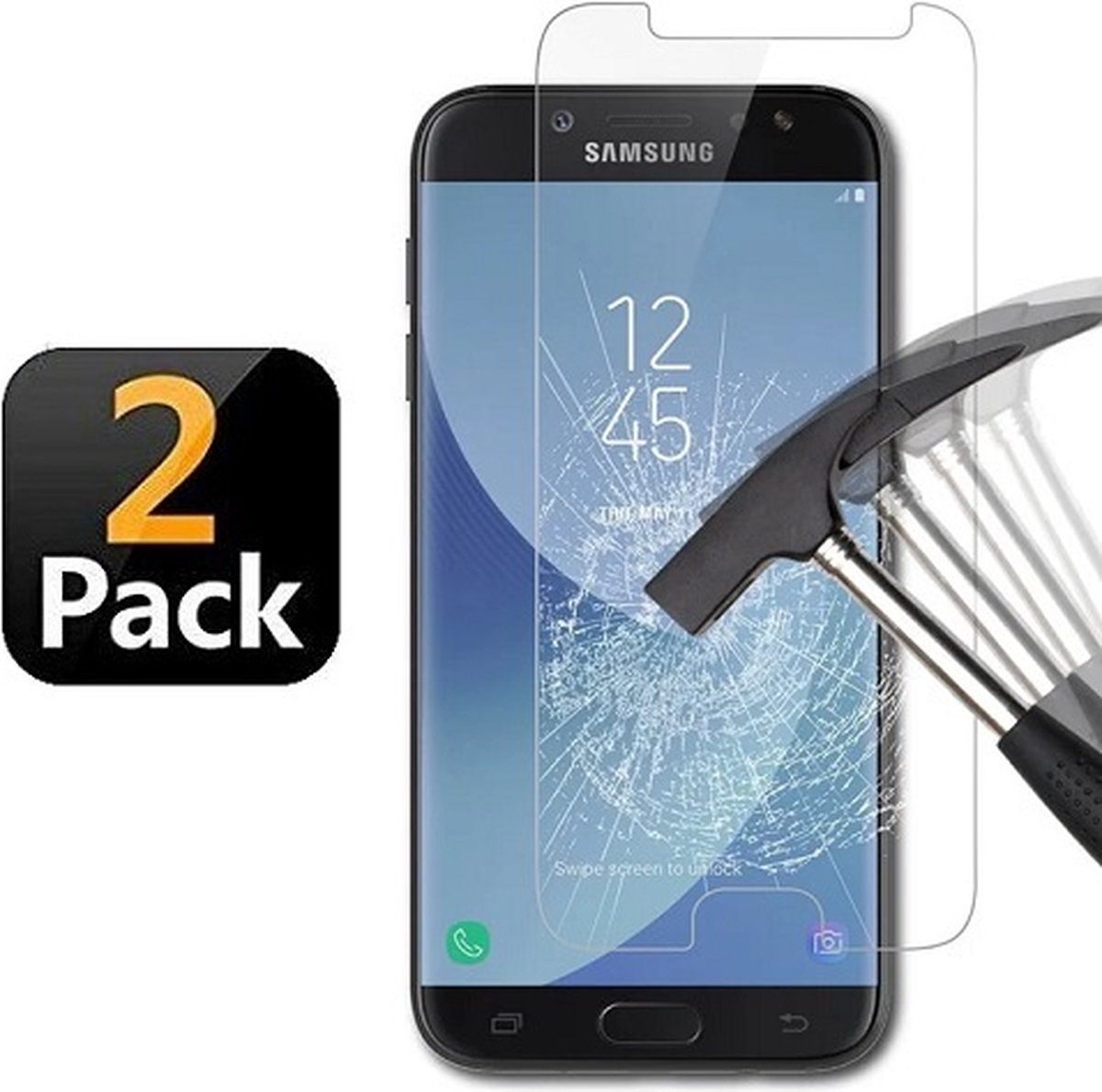 Samsung J7 Prime Screenprotector Beschermglas 2x