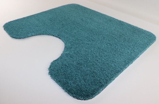 WC mat Soft blauw groen 50x60 antislip met uitsparing 21cm - Prima vloerkleden