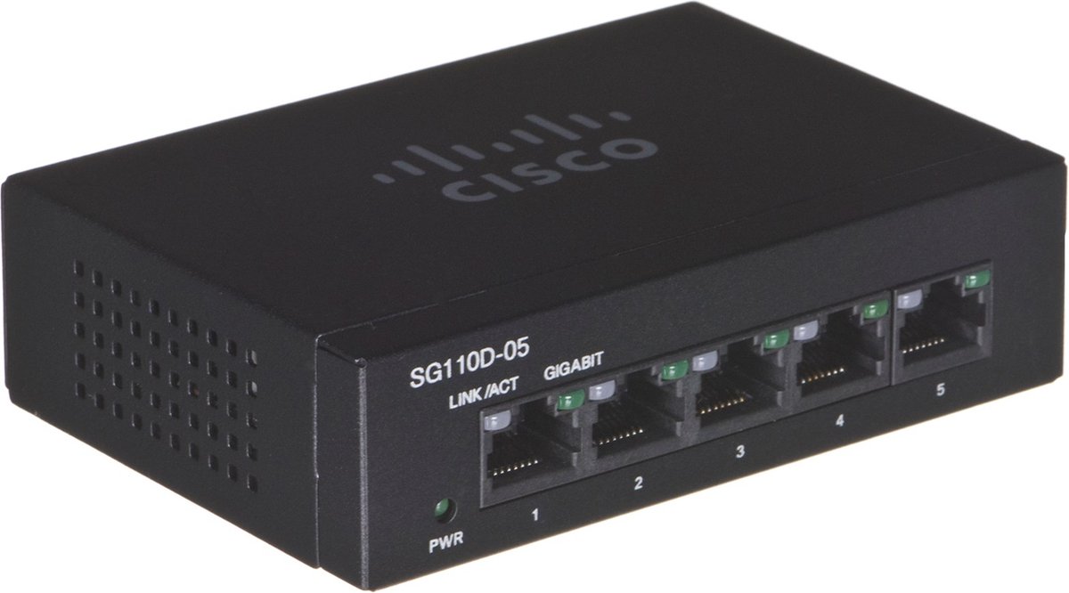 Cisco netwerk-switches SG110D-05