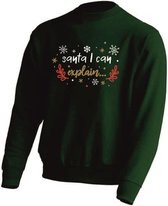 Kerst sweater -  SANTA I CAN EXPLAIN - kersttrui - GROEN - medium -Unisex