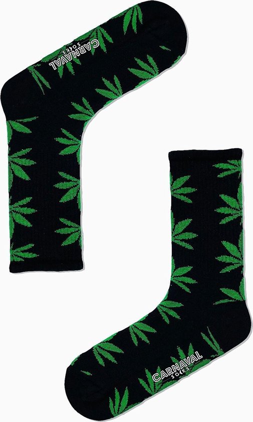 Sokken - Socks - Katoen - Marihuana Patroon Sokken - Verjaardag Cadeau - Unisex - Maat 37-44