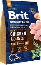 BRIT Premium by Nature Adult M - droogvoer voor hond Kip - 8 kg