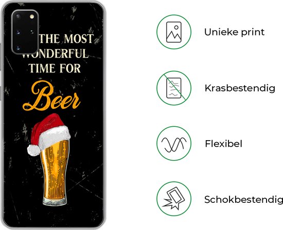 Coque Samsung Galaxy S20 Plus - Noël - Citations - Bières - Siliconen
