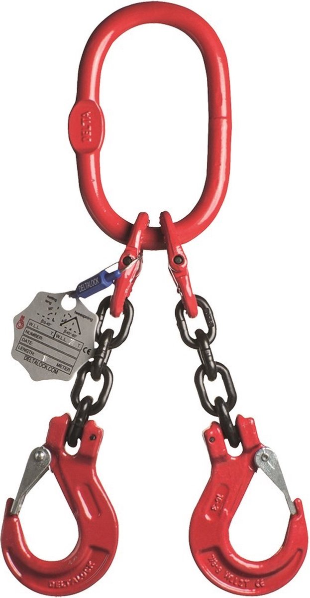 Delta Hijsketting 2-Sprong 6mm - 1 meter