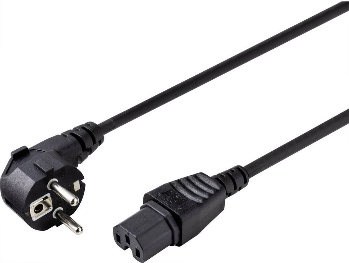Sygonix SY-5043444 Netkabel Apparaat (heet) Zwart 2.00 m