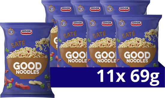 Unox SatÃ© Good Noodles - 11 x 69 g - Voordeelverpakking