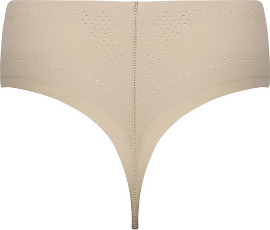 Women's Magic Bodyfashion 40CT Seamless Comfort Shaping Thong (Latte L) 