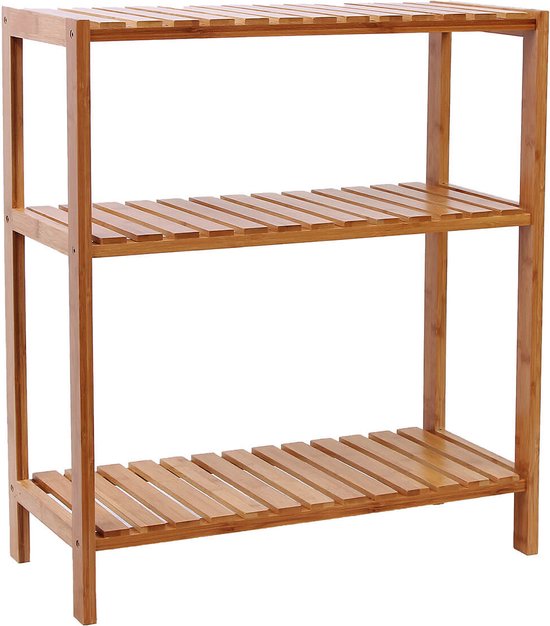 Staand rek Lestijärvi bamboe hoekrek 80x23x23 cm