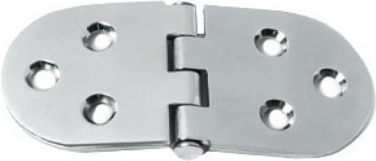 Luikscharnier - 130x60x3 - Rvs 316 - Knoop onder