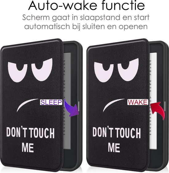 Hoes Geschikt voor Kobo Clara 2E Hoesje Bookcase Cover Book Case Hoes Sleepcover - Don't Touch Me van Gizmojojoo — afbeelding 5