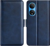 Mobigear Telefoonhoesje geschikt voor HONOR X7 Hoesje | Mobigear Slim Magnet Bookcase Portemonnee | Pasjeshouder voor 3 Pasjes | Telefoonhoesje voor Pinpas / OV Kaart / Rijbewijs - Donkerblauw