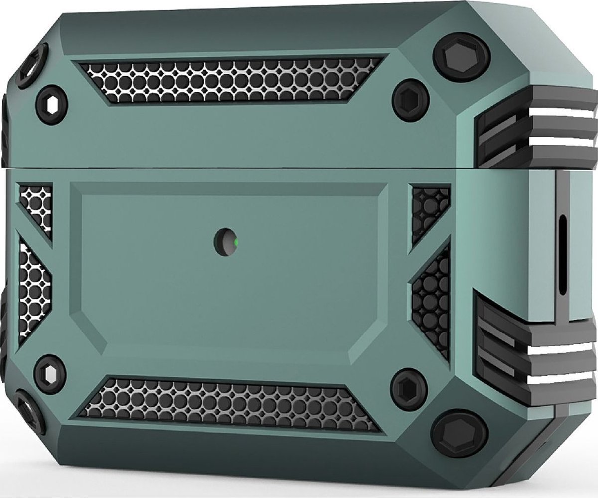 Mobigear Armor Hardcase Hoesje voor Apple AirPods Pro 2 - Groen