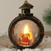 Kerstverlichting - Lantaarn - Kerstman - Sfeerverlichting - Decoratief - Bronze uitstraling - Batterij