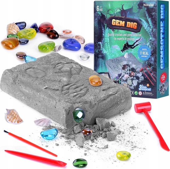 Thumbnail van een extra afbeelding van het spel Mivida - Archeologisch Speelgoed - Diamanten - Edelstenen - Opgraven - Kerst - Sinterklaas - Speelgoed