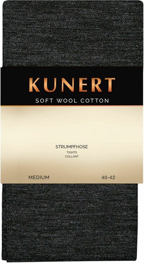 Kunert Soft Wool Cotton Tights - Pfeffergrey - Maat 42-44