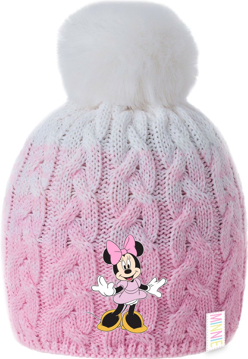 Disney Minnie Mouse wintermuts roze/wit maat 54