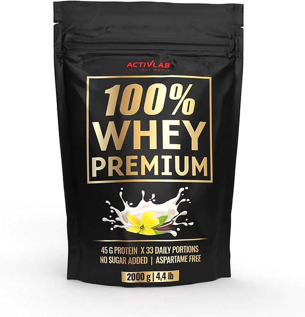Activlab 100% Whey Premium Protein - Whey protein - Proteine poeder - Eiwitshake - 2000g - 66 servings - Vanille
