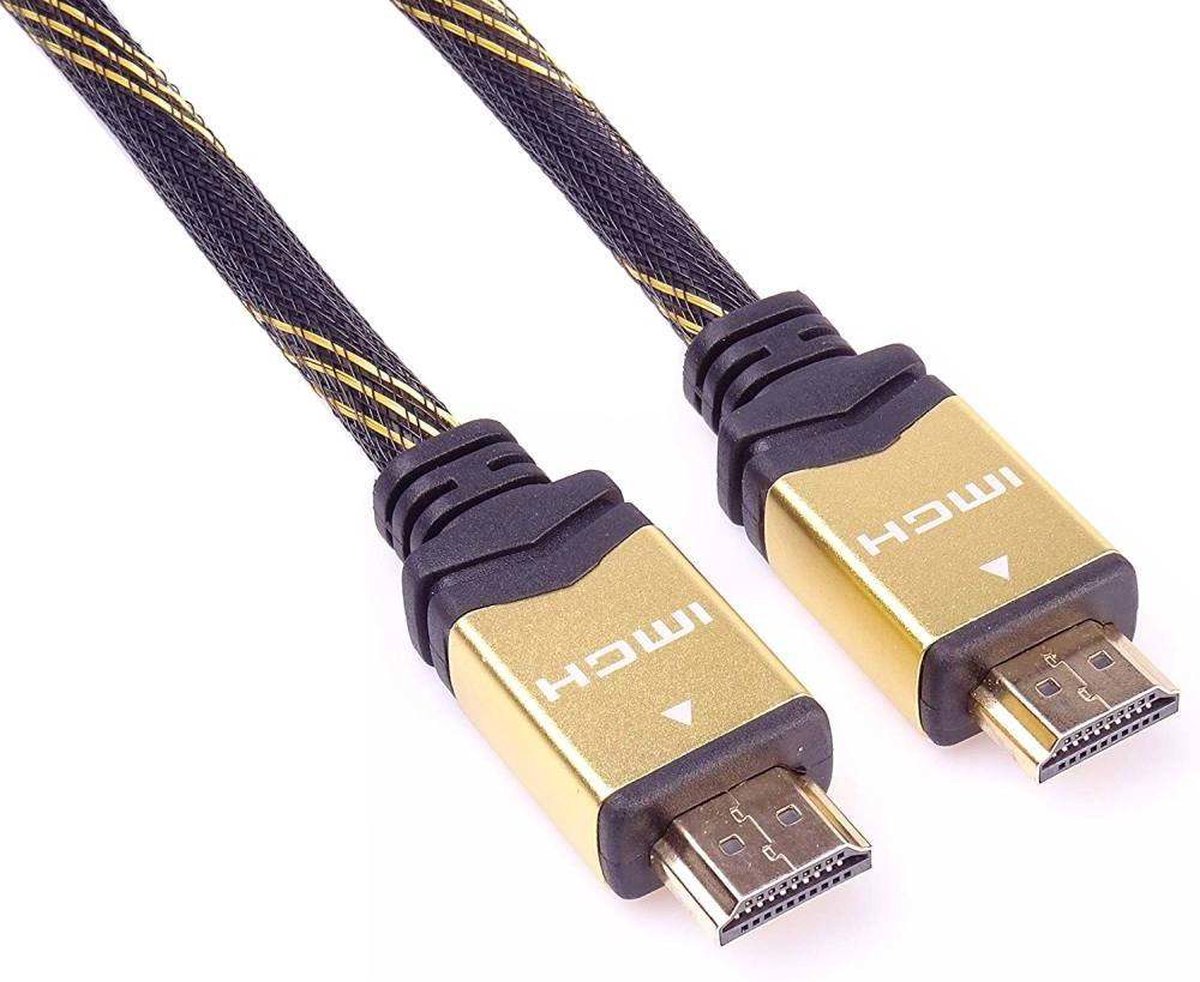 PremiumCord KPHDMET1 HDMI kabel 1 m HDMI Type A (Standaard) Zwart, Goud