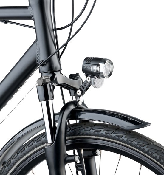 AXA Blueline 50 T Fietskoplamp - LED Voorlicht - 50 Lux - Dynamo - Auto On Sensor - Steady Functie - 70 m Lichtbeeld - 4.000 m Zichtbaarheid - Clear Lens Technology — afbeelding 3