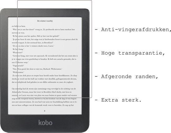 Screenprotector Geschikt voor Kobo Clara HD Screenprotector Tempered Glass - Screenprotector Geschikt voor Kobo Clara HD Screen Protector - 3 Stuks van OMBRA — afbeelding 3