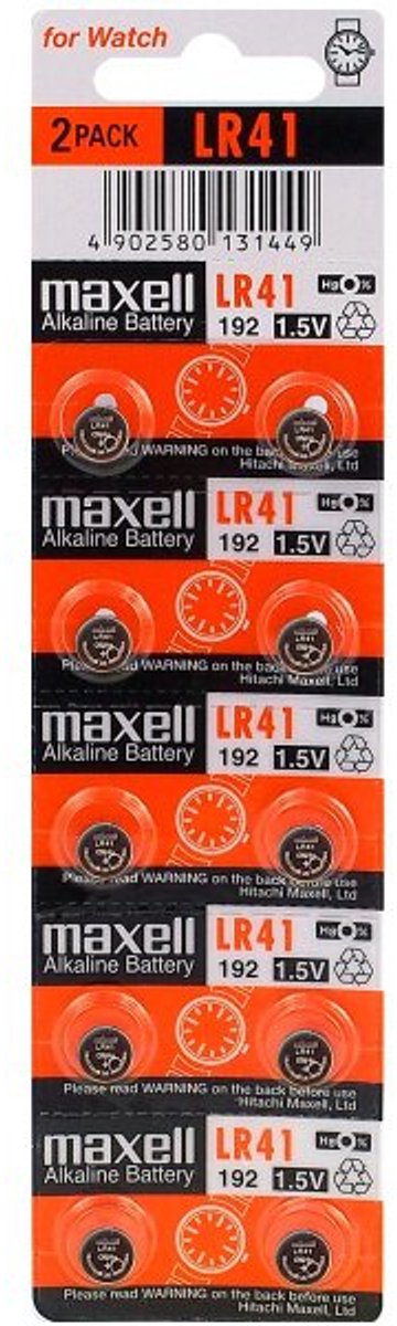 MAXELL | Maxell Battery Alcalina Lr41 Ag3 1,5v 10u