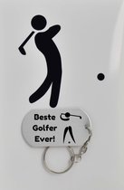 golf sleutelhanger inclusief kaart - sport cadeau - sporten - Leuk kado voor je sporter om te geven - 2.9 x 5.4CM