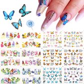 12 Stuks Nagelstickers – Nail Art Stickers – Vlinders