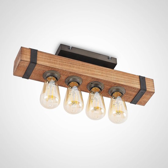 Lindby Nahele plafondlamp, bruin, metaal, 40 cm, E27 Lindby Nahele plafondlamp, bruin, metaal, 40 cm, E27