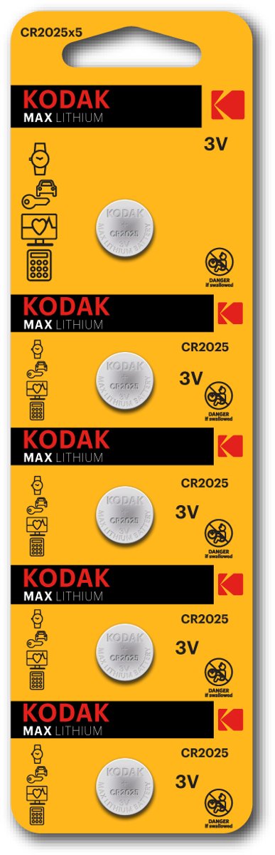 CR2025 Lithium batterijen 5 stuks Kodak