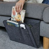 Opbergtas - Vilt - Bed - Sofa - Side Pouch - Voor Afstandsbediening - Nachtkastje - Bank - Organize - Pockets - Tijdschriften  - Nieuw - Donker Grijs