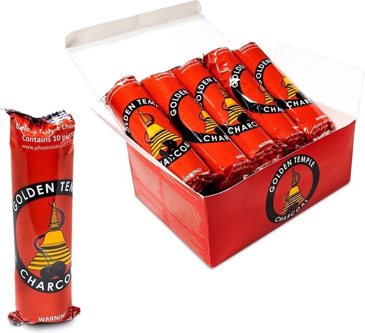 Houtskool Tabletten - Golden Temple - 3.3cm - 100 stuks — cadeau in Elektronica - foto 2