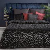 Couvre-lit de luxe Oneiro KRISTIN Type 3 Zwart - 220x240 cm - couvre-lit 2 personnes - beige - literie - chambre - couvre-lits - couvertures - vivre - dormir