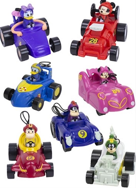 Set van 7 verschillende Disney Pull back voertuigjes/ raceauto bol