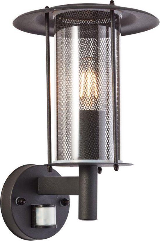 Brilliant Detroit - Buiten wandlamp met bewegingssensor - Zwart