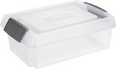 Sunware - opslagbox - 30 liter transparant - 59 x 39 x 17 cm - extra hoge deksel