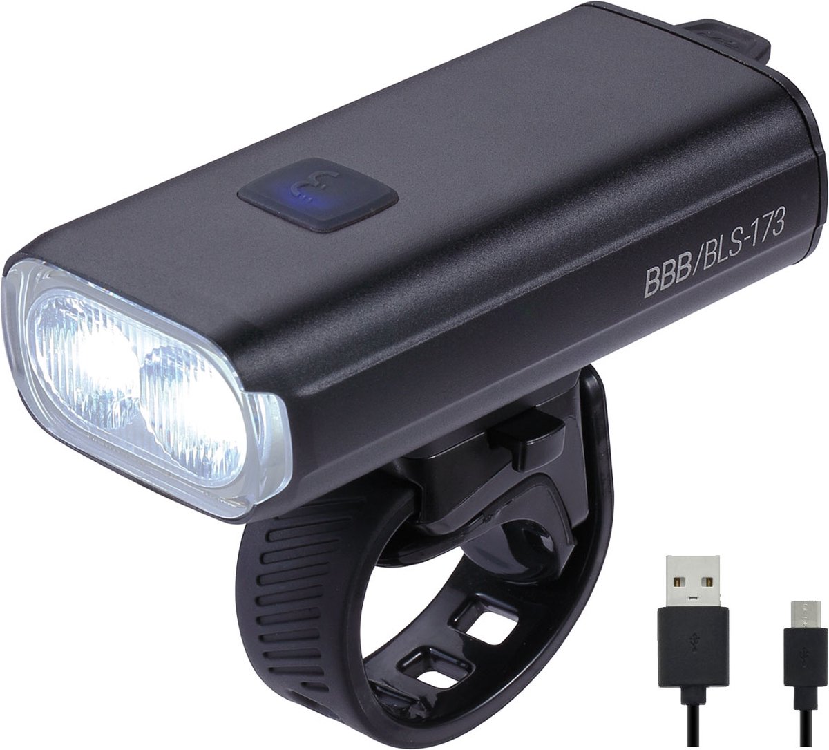 BBB Cycling StrikeDuo 2000 Koplamp Fiets - Fietsverlichting USB Oplaadbaar Voorlicht - Racefiets Verlichting - 2000 Lumen - Waterdicht - Lange Accuduur - BLS-173