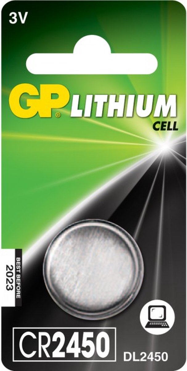 GP CR2450, DL2450, ECR2450 3V Lithium knoopcel batterij - 10 Stuks