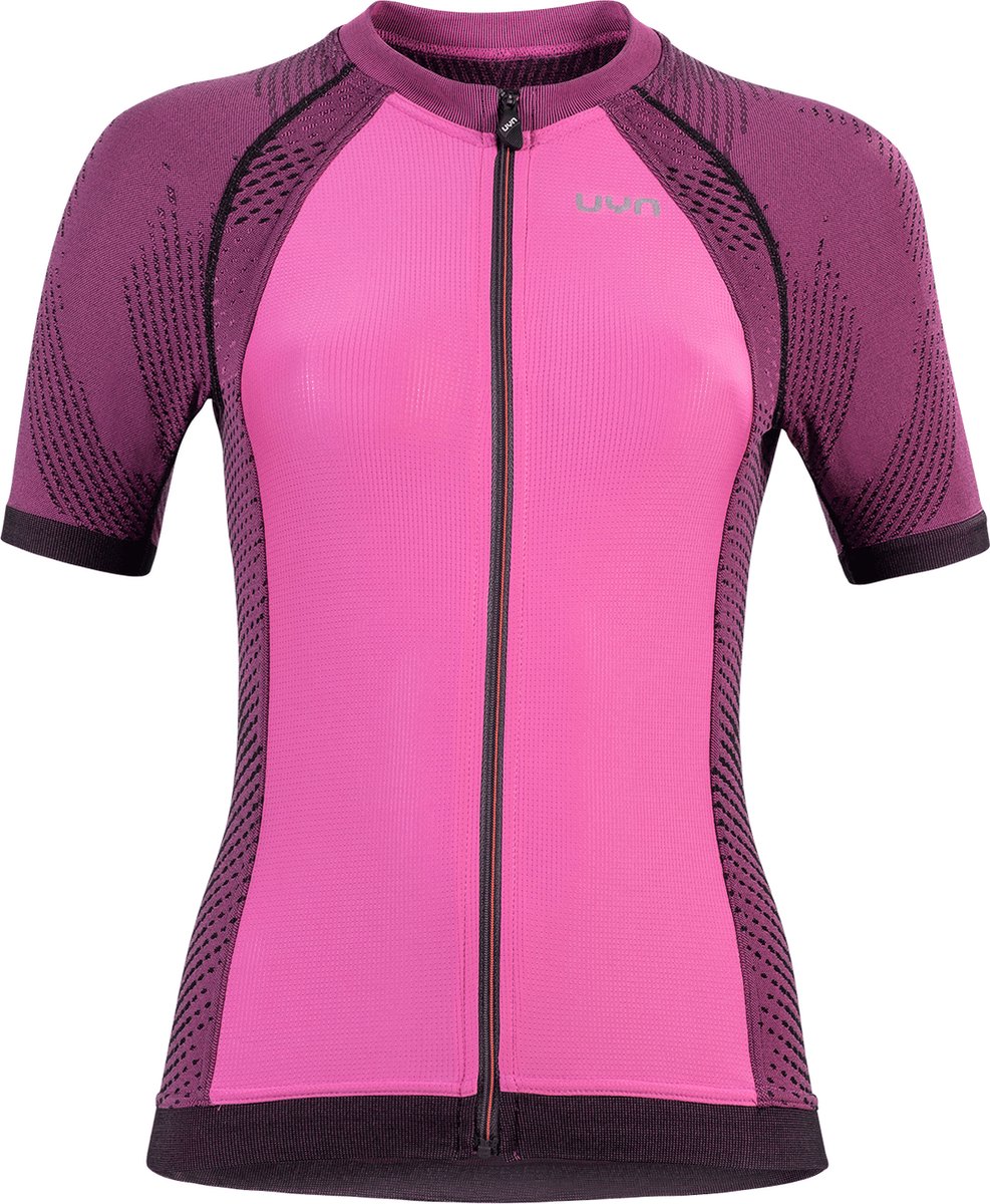 UYN Activyon Biking Dames Fietsshirt Met Korte Mouwen Violet Roze Zwart