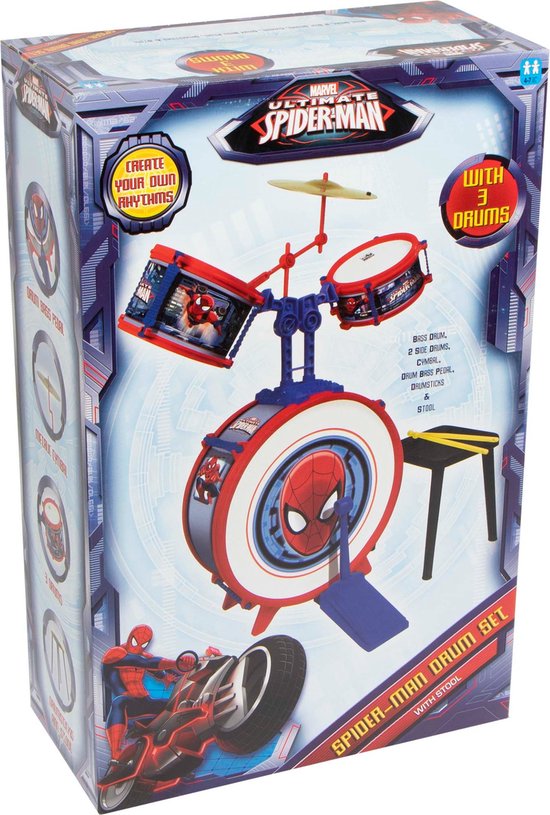 Kit batterie Spiderman avec tabouret | bol.com