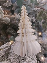 Kerstboomdecoratie - Kerstboom - Wit - Set van 2 stuks - Uitvouwbare Kerstboom Decoratie