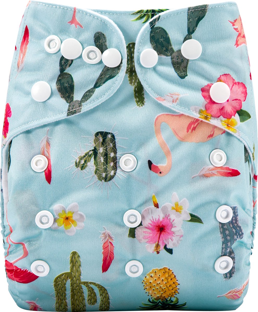 Goedkoopste Duurzame luiers - wasbare luier met inlegger - herbruikbare luier - Pocket luier - 3-15 kilo - Tropical