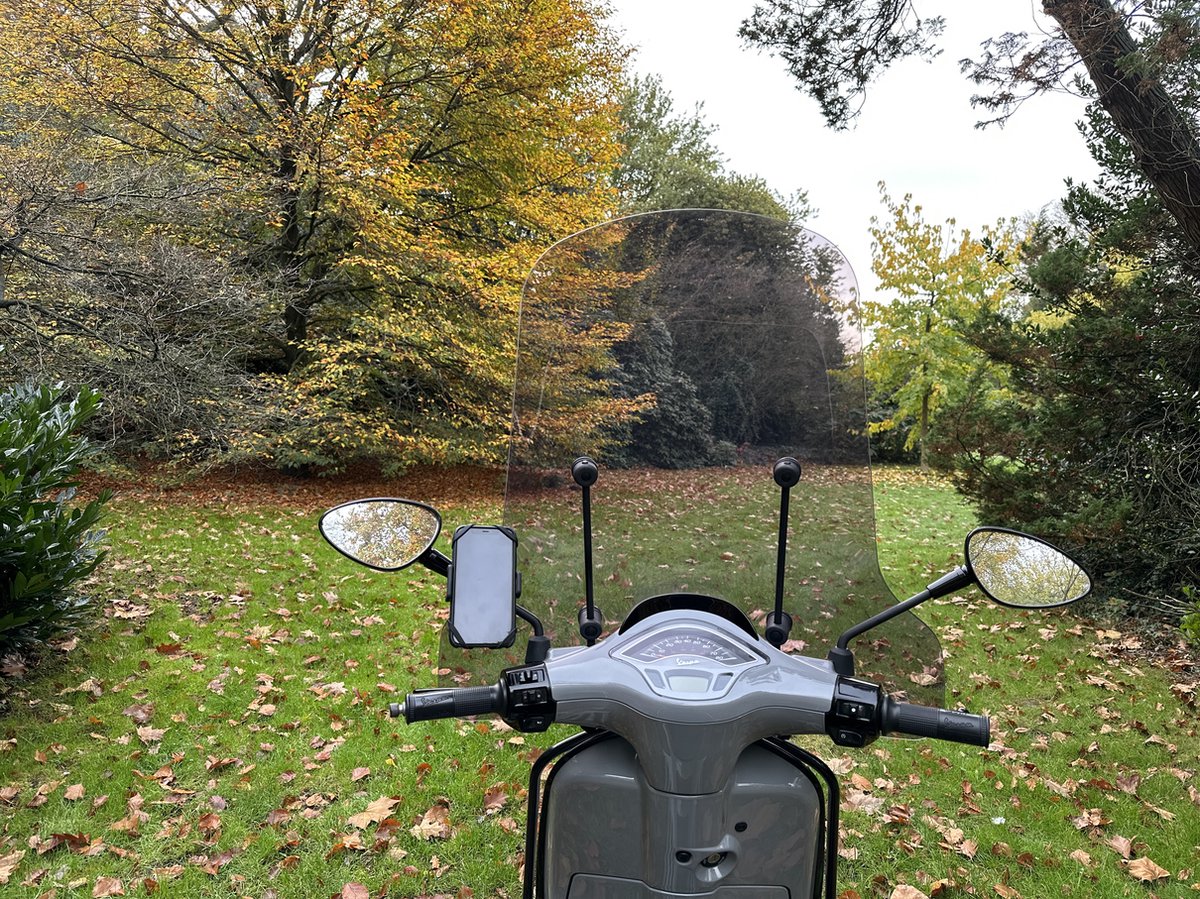 Telefoonhouder voor Scooter - Motor - MANOS LIBRES - MODEL E Pro- Spiegel Bevestiging - Universeel - Zwart - Piaggio - Vespa - Zip – foto 3