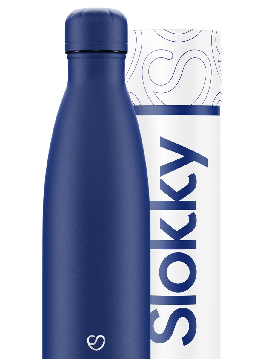 Slokky - Matte Blue Thermosfles & Dop - 500ml