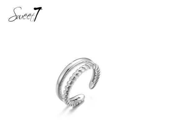 Ring Cato - Sweet7 - Ringen - One size - Zilver