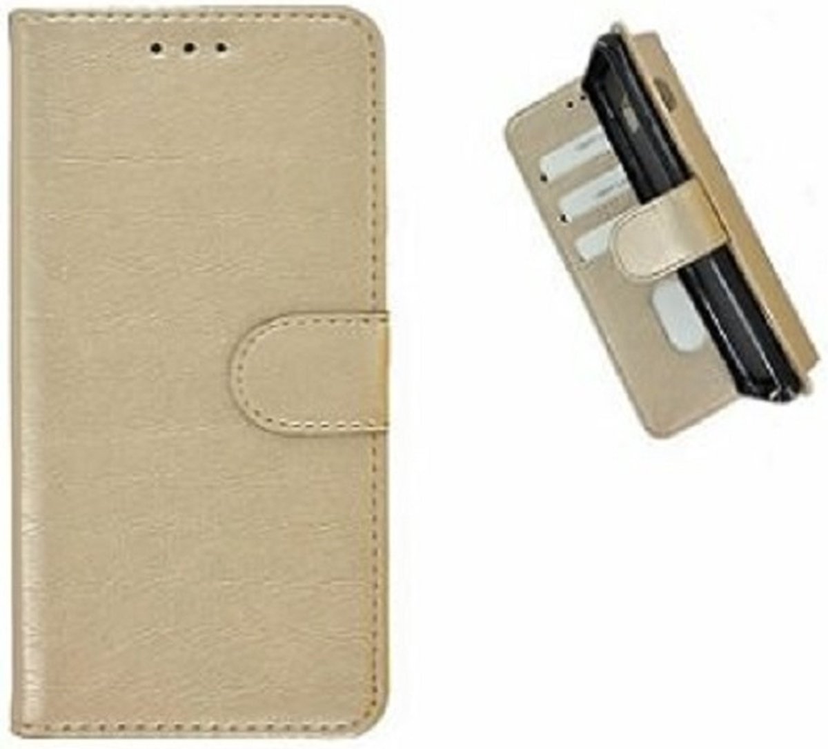 Samsung A80 Hoesje Met Pasjeshouder Bookcase Goud